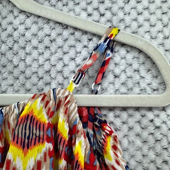 Easel Dress Womens S Orange Tiered Maxi Length Ruffle Neck Adjustable Straps - Picture 5 of 15